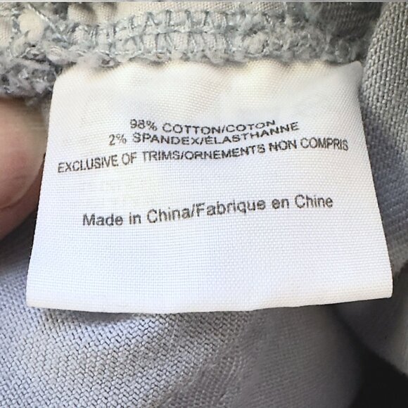 Tory Burch Alexa Cropped Skinny Jeans Size 31 Light Gray Stretch Denim Preppy - Picture 7 of 8